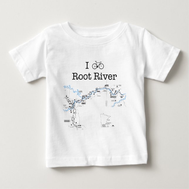 T-shirt Pour Bébé I Bike Root River (Devant)