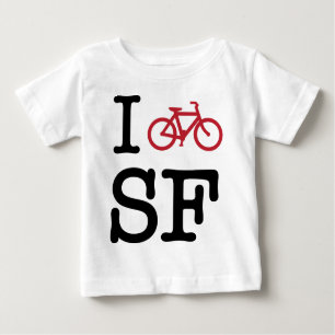 T-shirt Pour Bébé I bike SF (vélo SF sur mesure)