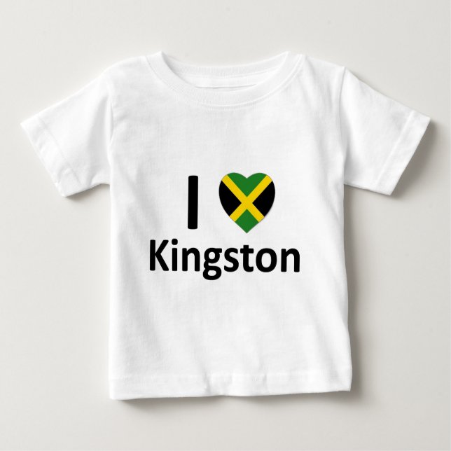 T-shirt Pour Bébé I coeur Kingston (Jamaïque) (Devant)