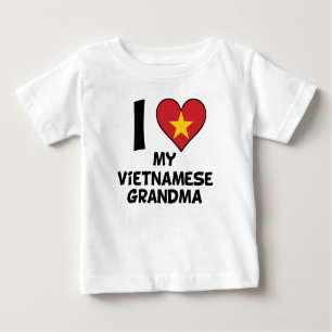 T-shirt Pour Bébé I coeur ma grand-maman vietnamienne