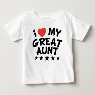 T-shirt Pour Bébé I coeur ma grande tante