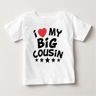 T-shirt Pour Bébé I coeur mon grand cousin