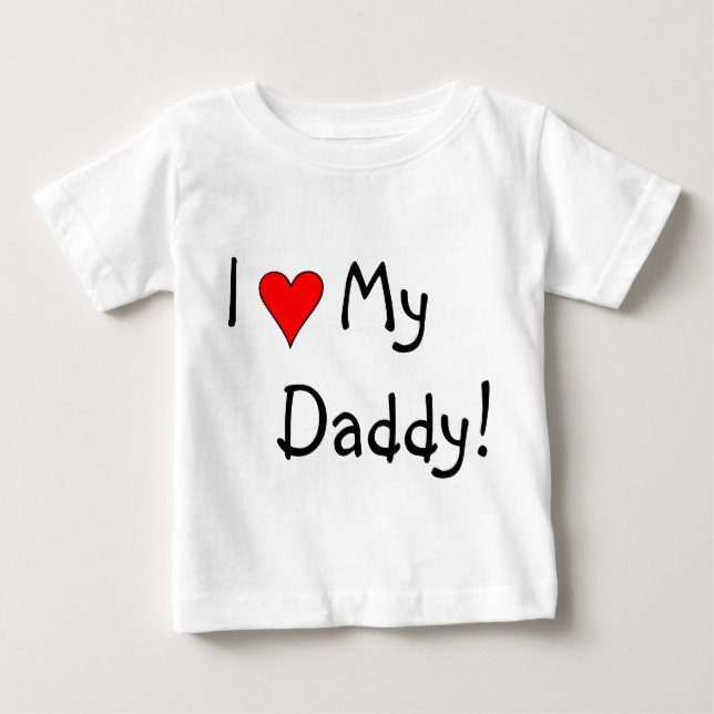 T-shirt Pour Bébé I coeur mon papa ! (Devant)