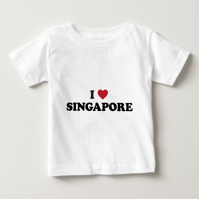T-shirt Pour Bébé I coeur Singapour (Devant)