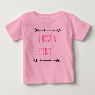 T-shirt Pour Bébé I have a secret, big sister customizable date