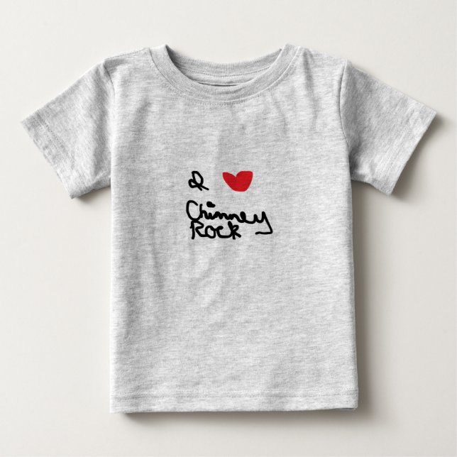T-shirt Pour Bébé I Heart Chimney Rock (Devant)
