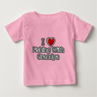 T-shirt Pour Bébé I Heart Fishing avec grand-père