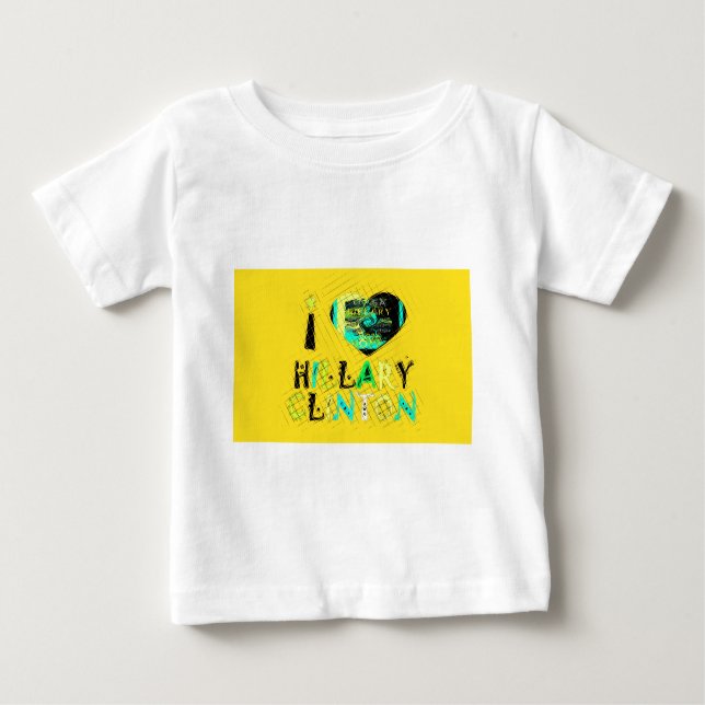 T-shirt Pour Bébé I Heart Hillary Clinton : Graffiti Expression Art (Devant)