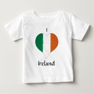 T-shirt Pour Bébé I Heart Ireland Tricolor Drapeau irlandais