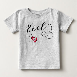 T-shirt Pour Bébé I Heart Kiel, Allemagne