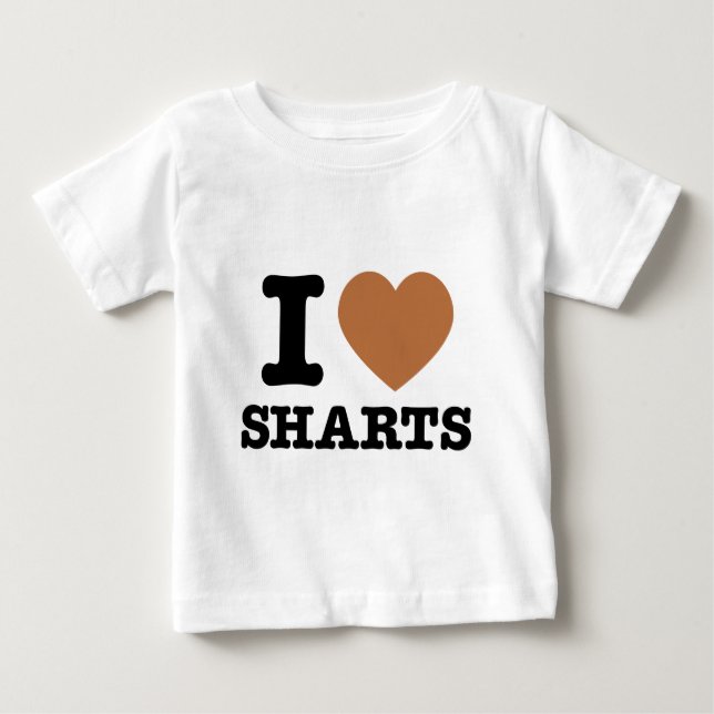 T-shirt Pour Bébé I Heart Sharts (Devant)
