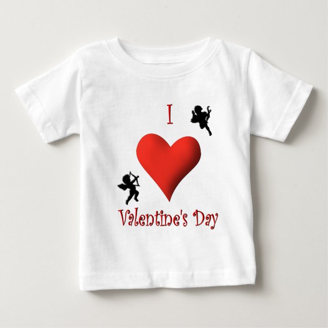 T-shirt Pour Bébé I Heart Valentine's Day (Devant)