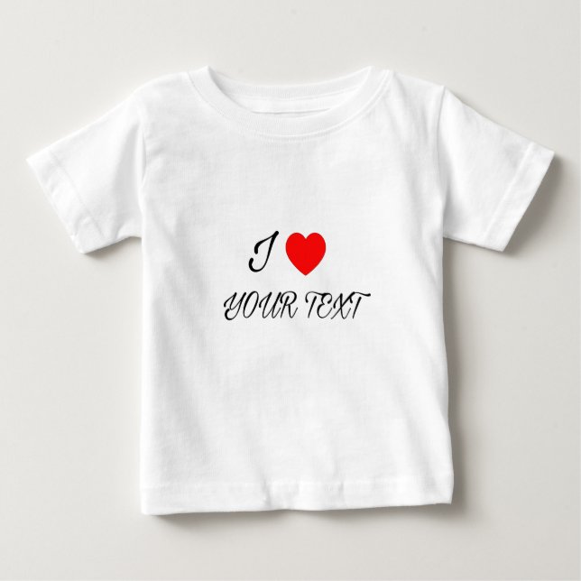 T-shirt Pour Bébé I heart Your Text (Devant)