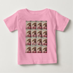T-shirt Pour Bébé I Love Africa - Motif du paysage culturel