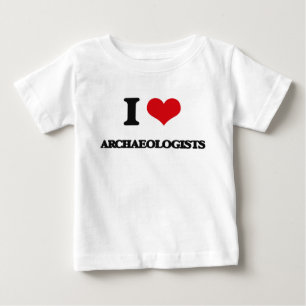 T-shirt Pour Bébé I love Archaeologists