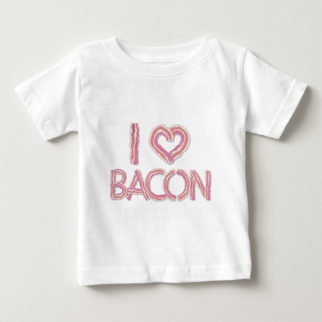 T-shirt Pour Bébé I Love Bacon (Devant)