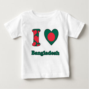 T-shirt Pour Bébé I love Bangladesh