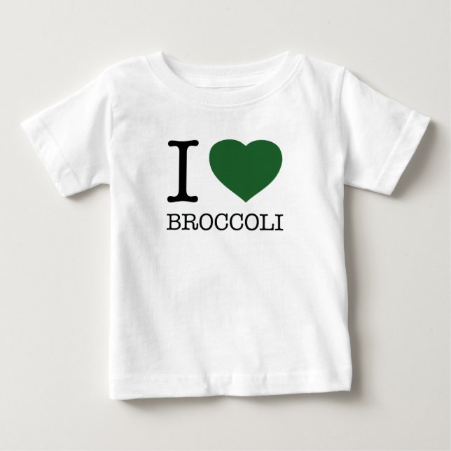 T-SHIRT POUR BÉBÉ I LOVE BROCCOLI (Devant)