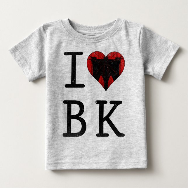T-shirt Pour Bébé I Love Brooklyn BK NYC (Devant)