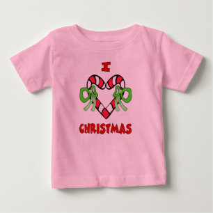 T-shirt Pour Bébé I Love Christmas Shirt