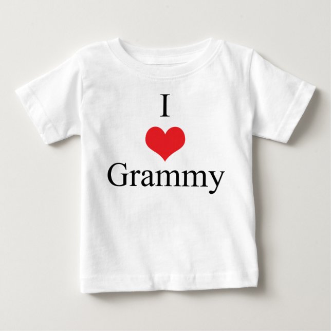 T-shirt Pour Bébé I Love (Coeur) Grammy (Devant)