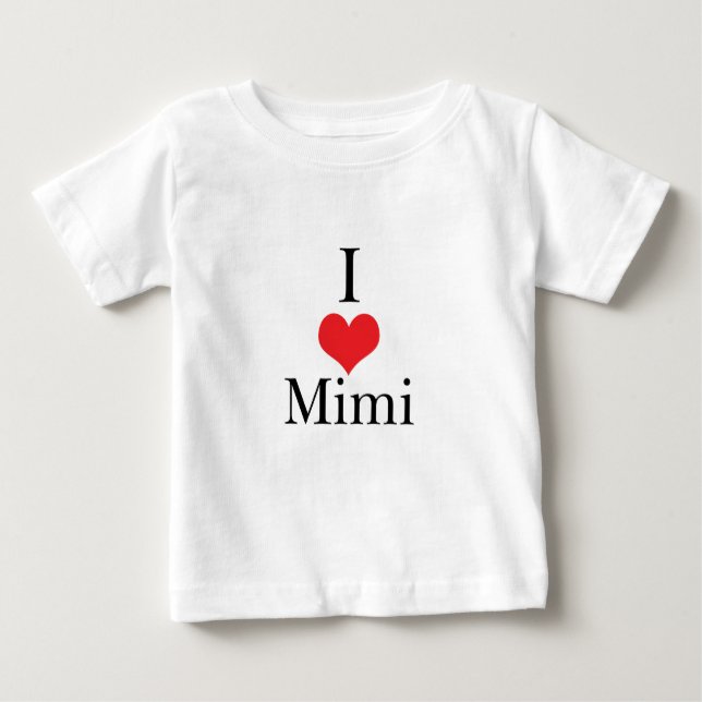 T-shirt Pour Bébé I Love (Coeur) Mimi (Devant)