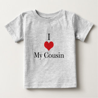 T-shirt Pour Bébé I Love (Coeur) My Cousin
