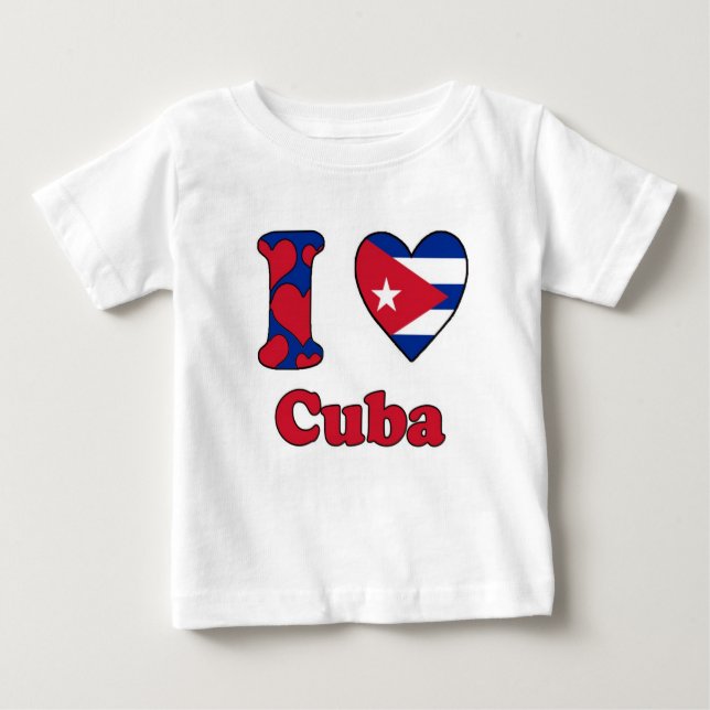 T-shirt Pour Bébé I love Cuba (Devant)