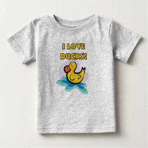 T-shirt Pour Bébé I Love Ducks