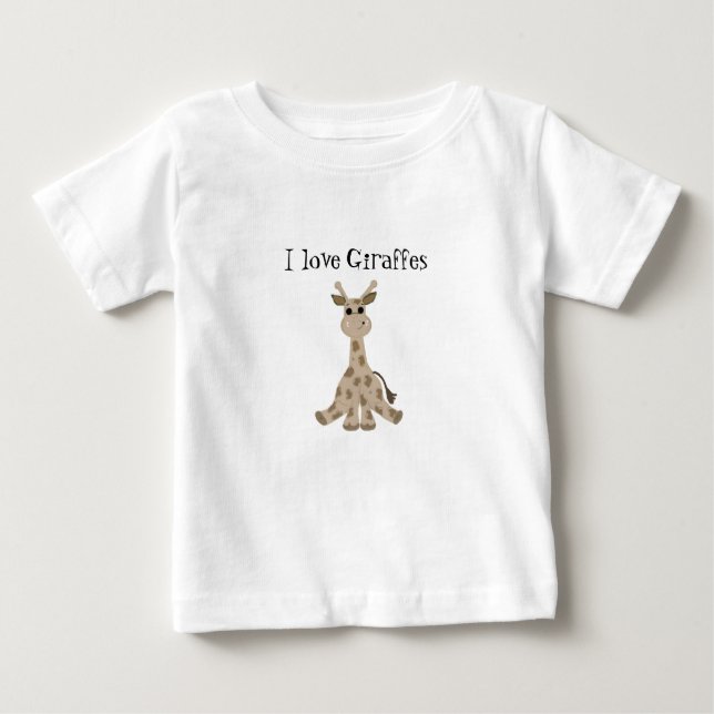 T-shirt Pour Bébé I Love Giraffes (Devant)