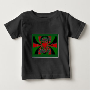 T-shirt Pour Bébé I Love Heart Kenya : Dynamic Flag Art