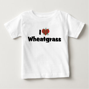 T-shirt Pour Bébé I Love Heart Wheatgrass - Jugement Vie saine