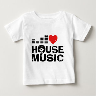 T-shirt Pour Bébé I Love House Music