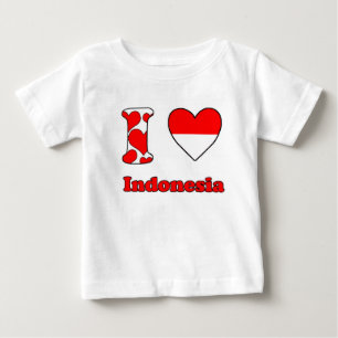 T-shirt Pour Bébé I love Indonesia