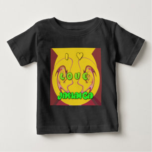 T-shirt Pour Bébé I love Jamaica