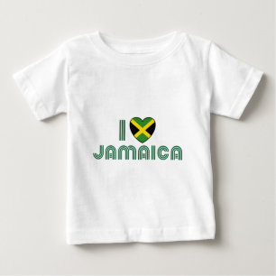 T-shirt Pour Bébé I Love Jamaïque