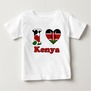 T-shirt Pour Bébé I love Kenya