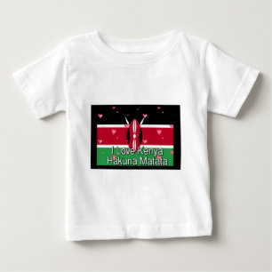 T-shirt Pour Bébé I Love Kenya et "Hakuna Matata" Art Print