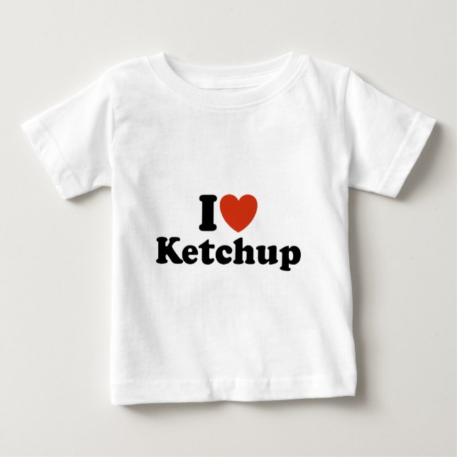 T-shirt Pour Bébé I Love Ketchup (Devant)