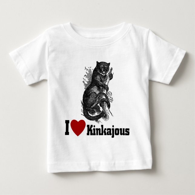 T-shirt Pour Bébé I Love Kinkajous (Devant)