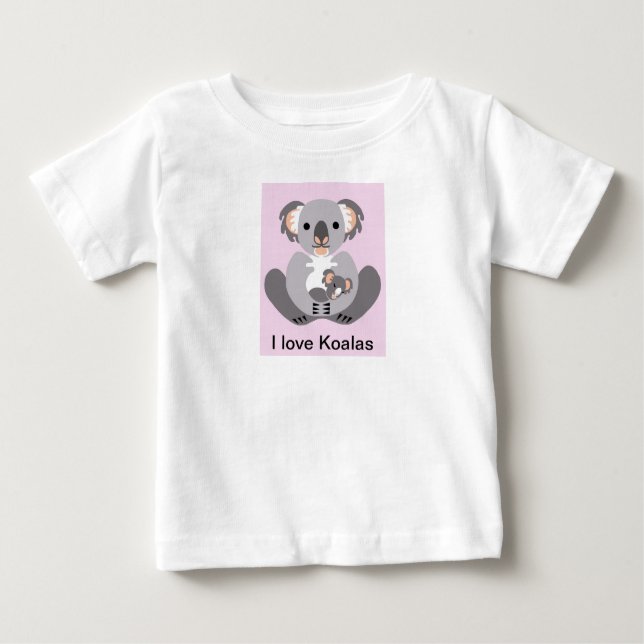 T-shirt Pour Bébé I love KOALAS - Animaux australiens - Marsupial - (Devant)