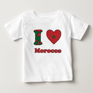 T-shirt Pour Bébé I love Morocco