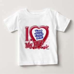 T-shirt Pour Bébé I Love My BFF coeur rouge - photo