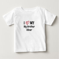 I Love my Big Brother Nom de frère personnalisé