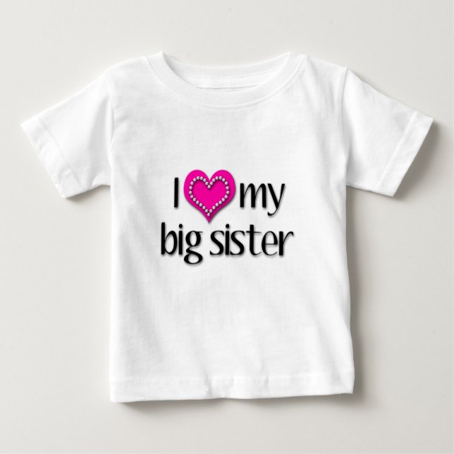 T-shirt Pour Bébé I Love my big sister (Devant)