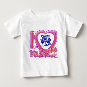 T-shirt Pour Bébé I Love My Cousin rose/violet - photo