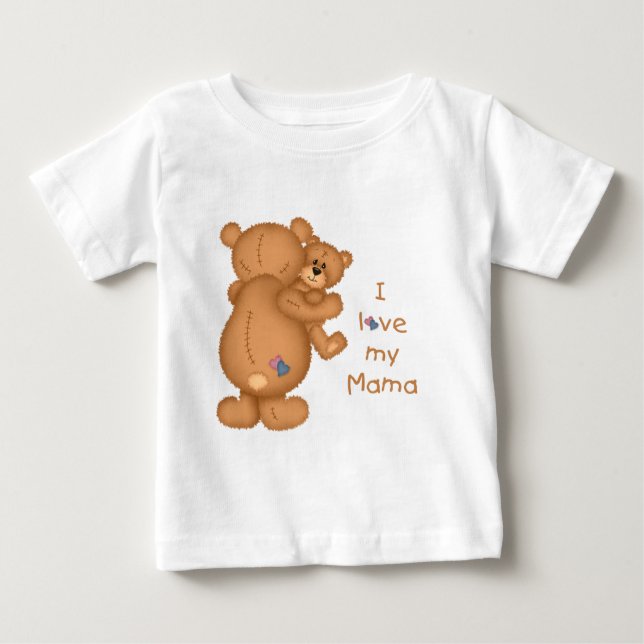 T-shirt Pour Bébé I Love My Mama - Enfant T (Devant)