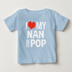 T-shirt Pour Bébé I Love My Nan and Pop