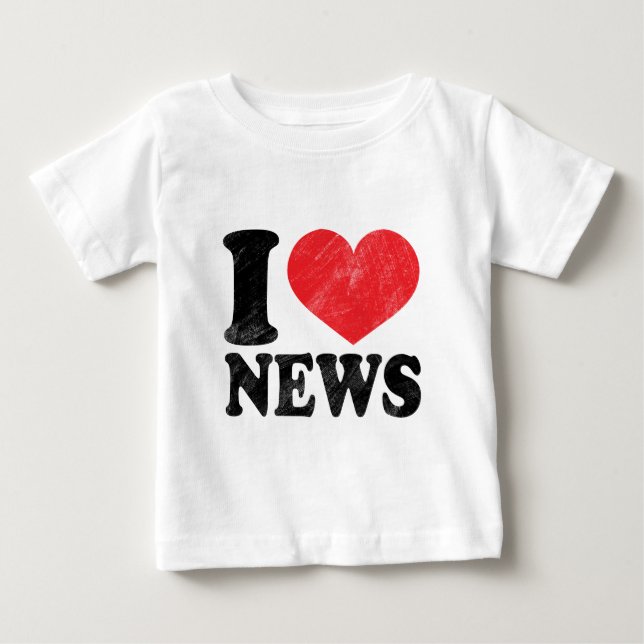 T-shirt Pour Bébé I Love News (Devant)