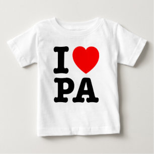T-shirt Pour Bébé I LOVE PA Pennsylvanie